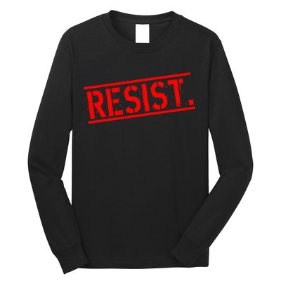 Resist. Vintage Army Stamp Anti Trump Resistance Long Sleeve Shirt