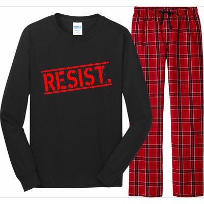 Resist. Vintage Army Stamp Anti Trump Resistance Long Sleeve Pajama Set