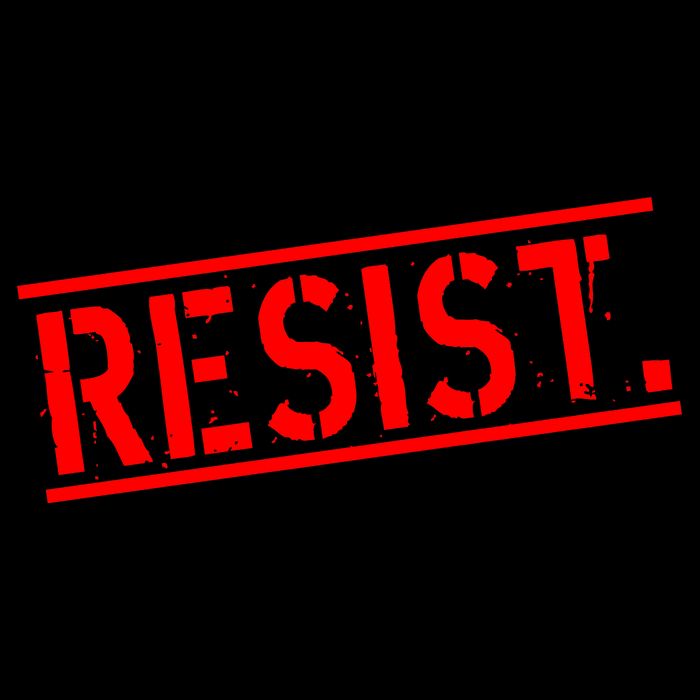 Resist. Vintage Army Stamp Anti Trump Resistance Flatbill Hat