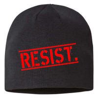 Resist. Vintage Army Stamp Anti Trump Resistance Sustainable Beanie