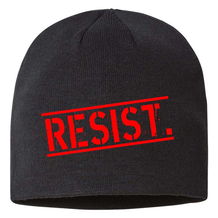 Resist. Vintage Army Stamp Anti Trump Resistance Sustainable Beanie