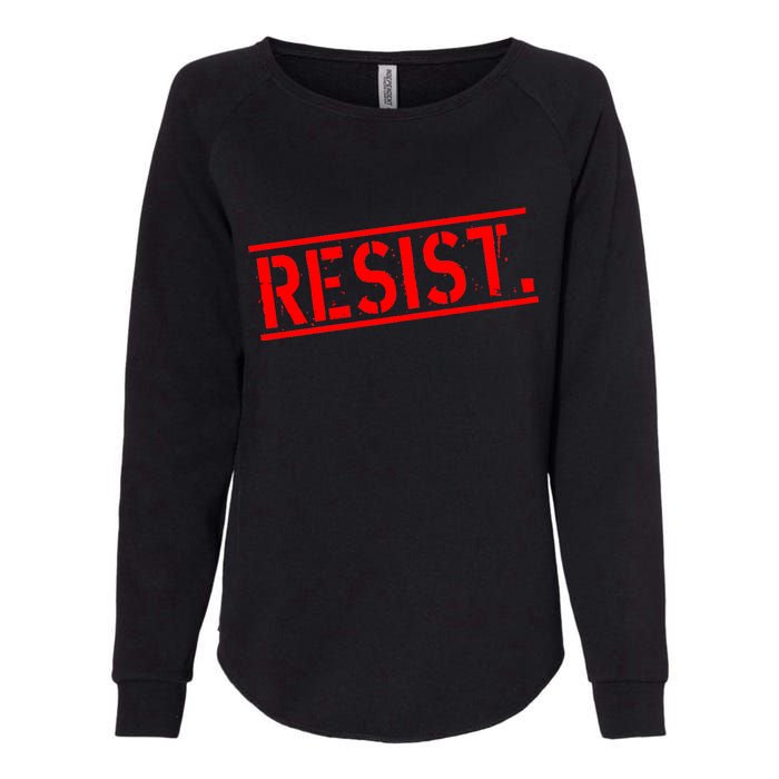 Resist. Vintage Army Stamp Anti Trump Resistance Womens California Wash Sweatshirt