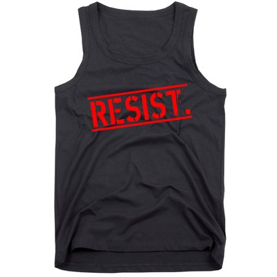 Resist. Vintage Army Stamp Anti Trump Resistance Tank Top