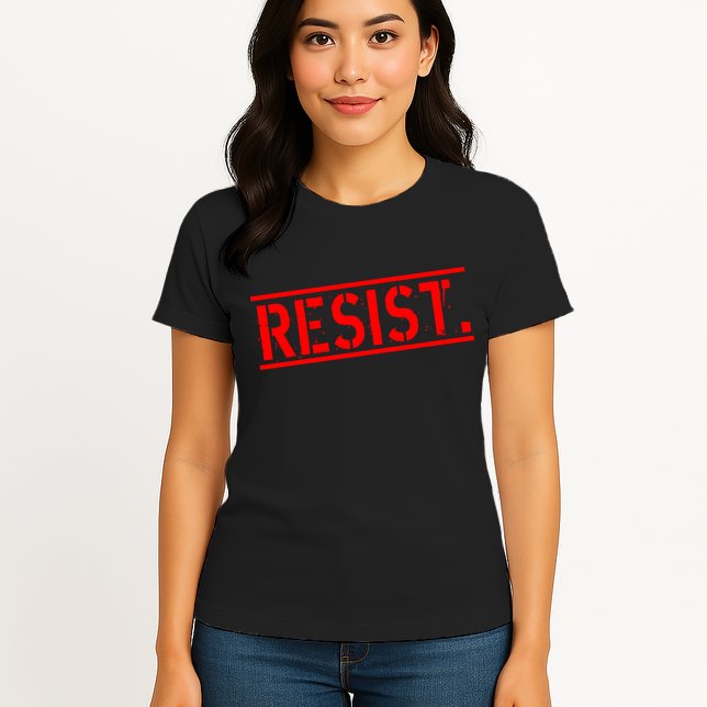 Resist. Vintage Army Stamp Anti Trump Resistance Womens T-Shirt