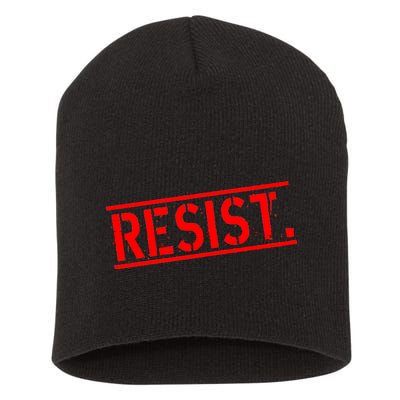 Resist. Vintage Army Stamp Anti Trump Resistance Short Acrylic Beanie