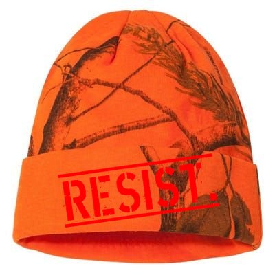 Resist. Vintage Army Stamp Anti Trump Resistance Kati Licensed 12" Camo Beanie