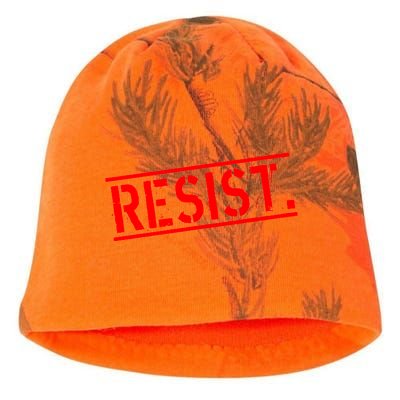 Resist. Vintage Army Stamp Anti Trump Resistance Kati - Camo Knit Beanie