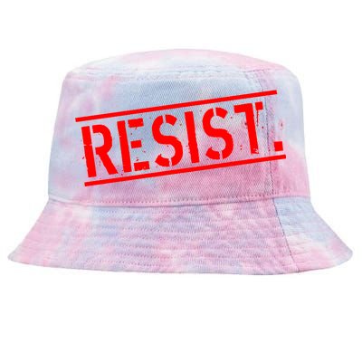 Resist. Vintage Army Stamp Anti Trump Resistance Tie-Dyed Bucket Hat