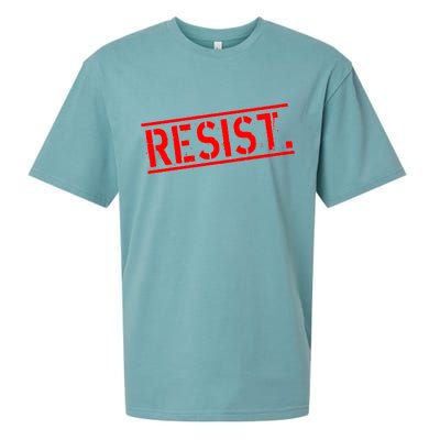 Resist. Vintage Army Stamp Anti Trump Resistance Sueded Cloud Jersey T-Shirt