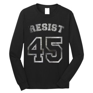 Resist 45 Stone Logo Anti Trump Resistance Long Sleeve Shirt