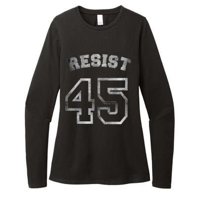 Resist 45 Stone Logo Anti Trump Resistance Womens CVC Long Sleeve Shirt