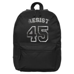 Resist 45 Stone Logo Anti Trump Resistance 16 in Basic Backpack