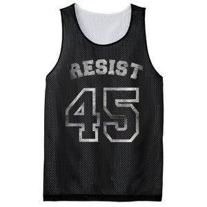 Resist 45 Stone Logo Anti Trump Resistance Mesh Reversible Basketball Jersey Tank