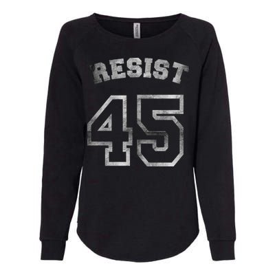 Resist 45 Stone Logo Anti Trump Resistance Womens California Wash Sweatshirt