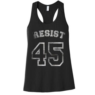 Resist 45 Stone Logo Anti Trump Resistance Women's Racerback Tank