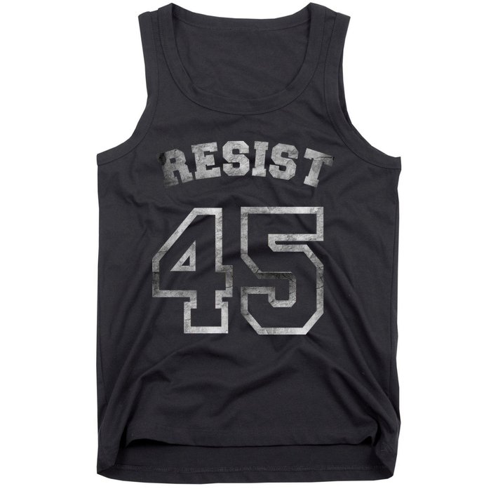 Resist 45 Stone Logo Anti Trump Resistance Tank Top