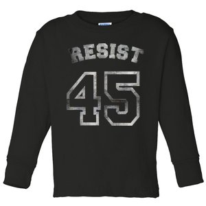 Resist 45 Stone Logo Anti Trump Resistance Toddler Long Sleeve Shirt