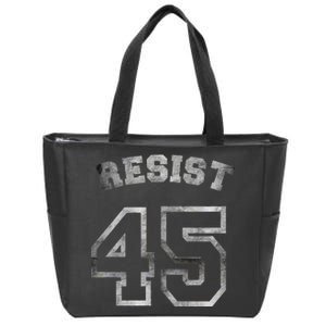 Resist 45 Stone Logo Anti Trump Resistance Zip Tote Bag