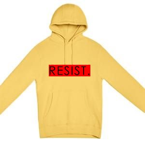 Resist Campaign Red Box Logo Anti-Trump Premium Pullover Hoodie