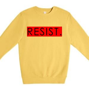 Resist Campaign Red Box Logo Anti-Trump Premium Crewneck Sweatshirt