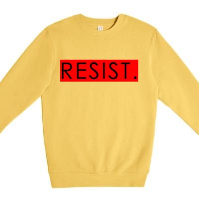 Resist Campaign Red Box Logo Anti-Trump Premium Crewneck Sweatshirt