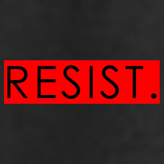 Resist Campaign Red Box Logo Anti-Trump 7 Panel Mesh Trucker Snapback Hat