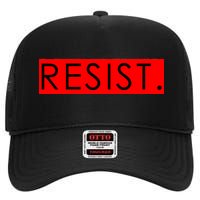 Resist Campaign Red Box Logo Anti-Trump High Crown Mesh Back Trucker Hat