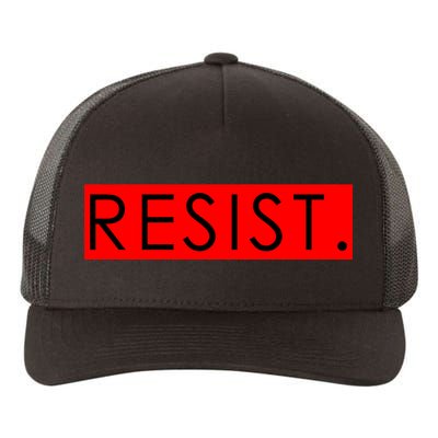 Resist Campaign Red Box Logo Anti-Trump Yupoong Adult 5-Panel Trucker Hat