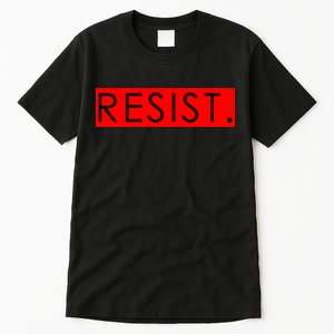 Resist Campaign Red Box Logo Anti-Trump Tall T-Shirt