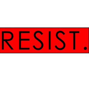 Resist Campaign Red Box Logo Anti-Trump Bumper Sticker