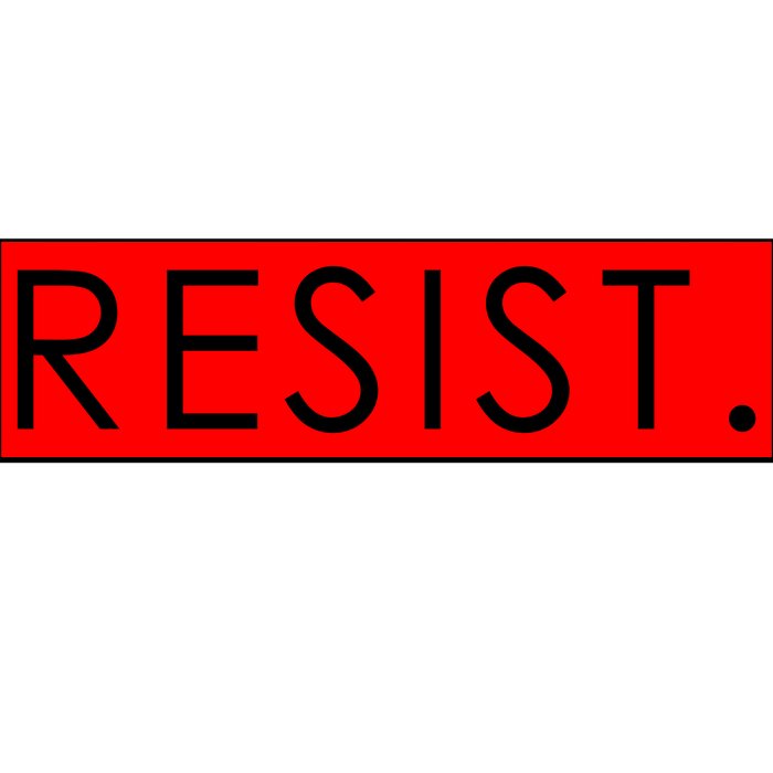 Resist Campaign Red Box Logo Anti-Trump Bumper Sticker