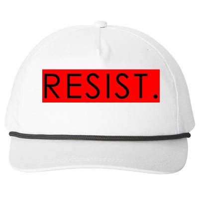 Resist Campaign Red Box Logo Anti-Trump Snapback Five-Panel Rope Hat