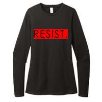 Resist Campaign Red Box Logo Anti-Trump Womens CVC Long Sleeve Shirt