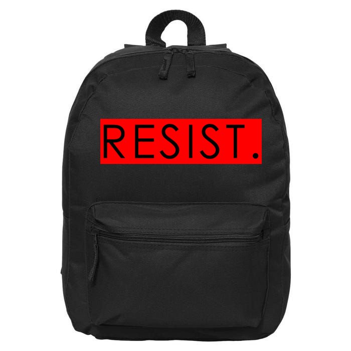 Resist Campaign Red Box Logo Anti-Trump 16 in Basic Backpack