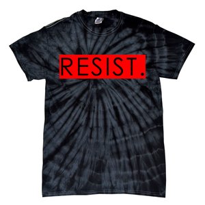 Resist Campaign Red Box Logo Anti-Trump Tie-Dye T-Shirt