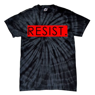 Resist Campaign Red Box Logo Anti-Trump Tie-Dye T-Shirt