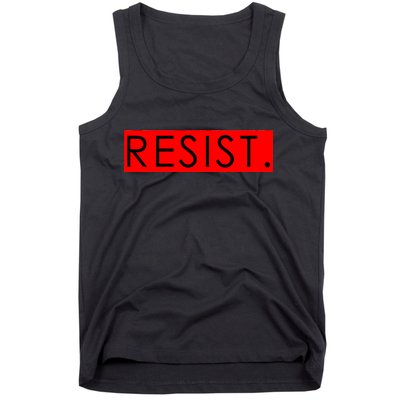 Resist Campaign Red Box Logo Anti-Trump Tank Top