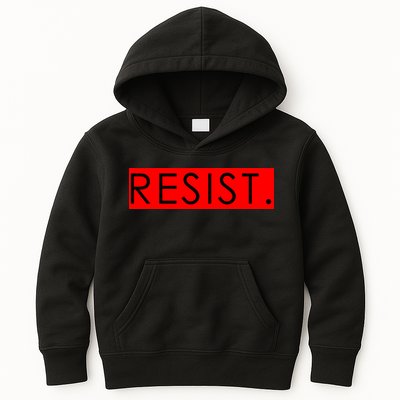 Resist Campaign Red Box Logo Anti-Trump Kids Hoodie