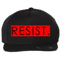 Resist Campaign Red Box Logo Anti-Trump Wool Snapback Cap