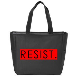 Resist Campaign Red Box Logo Anti-Trump Zip Tote Bag