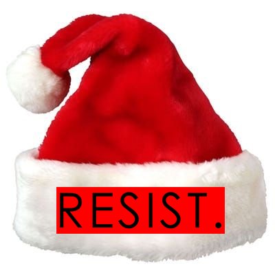 Resist Campaign Red Box Logo Anti-Trump Premium Christmas Santa Hat