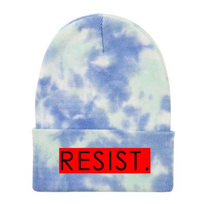 Resist Campaign Red Box Logo Anti-Trump Tie Dye 12in Knit Beanie