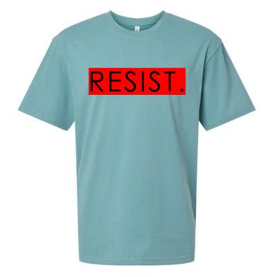 Resist Campaign Red Box Logo Anti-Trump Sueded Cloud Jersey T-Shirt