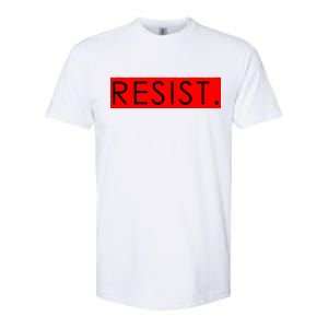 Resist Campaign Red Box Logo Anti-Trump Softstyle CVC T-Shirt