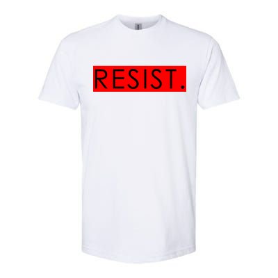 Resist Campaign Red Box Logo Anti-Trump Softstyle® CVC T-Shirt