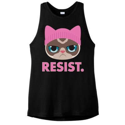 Resist Cat  Ladies PosiCharge Tri-Blend Wicking Tank