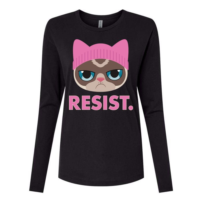 Resist Cat  Womens Cotton Relaxed Long Sleeve T-Shirt