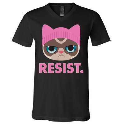 Resist Cat  V-Neck T-Shirt