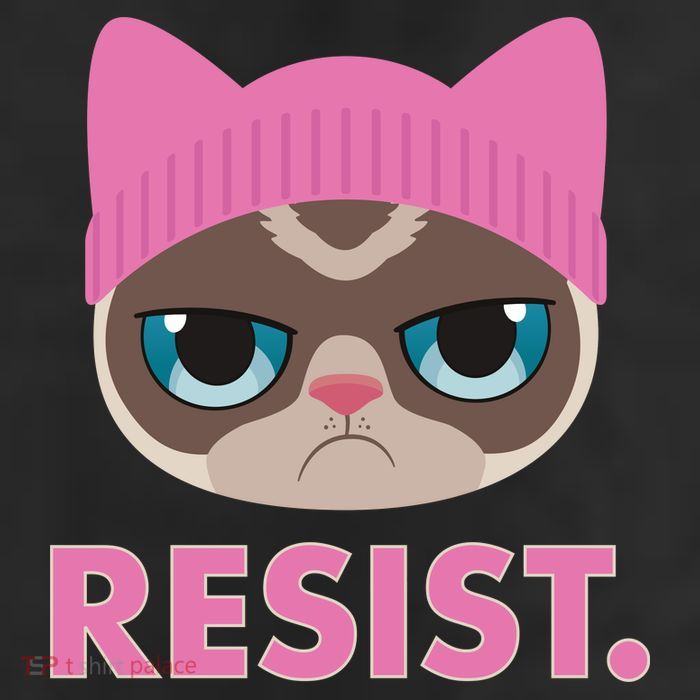 Resist Cat  11oz C Handle Ceramic Mug