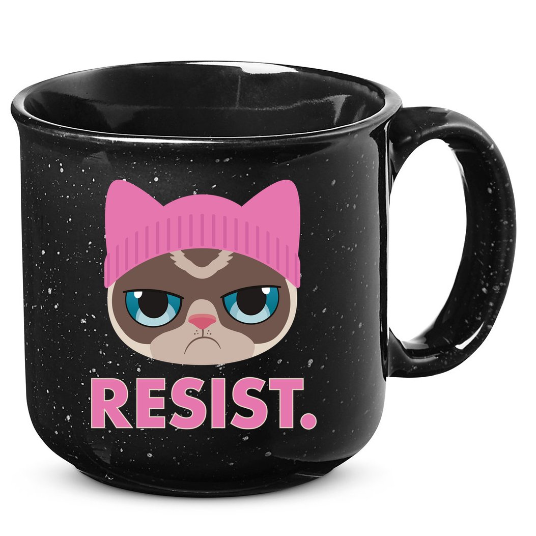 Resist Cat  15oz Campfire Ceramic Mug